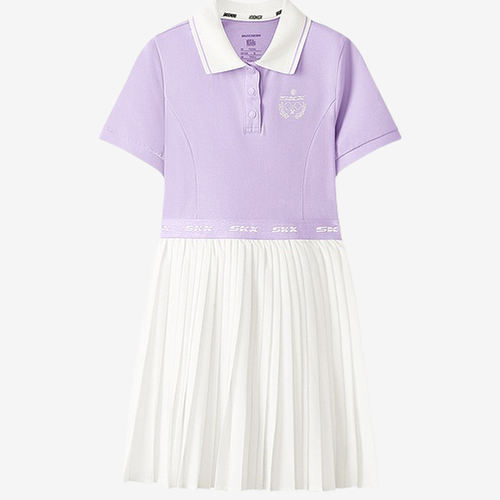 Skechers斯凯奇正品SKX儿童Polo短袖连衣裙L225G009-00AQ
