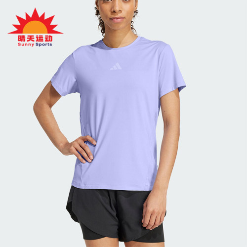 Adidas/阿迪达斯正品2025夏季款女士健身经典透气运动短袖JZ6280