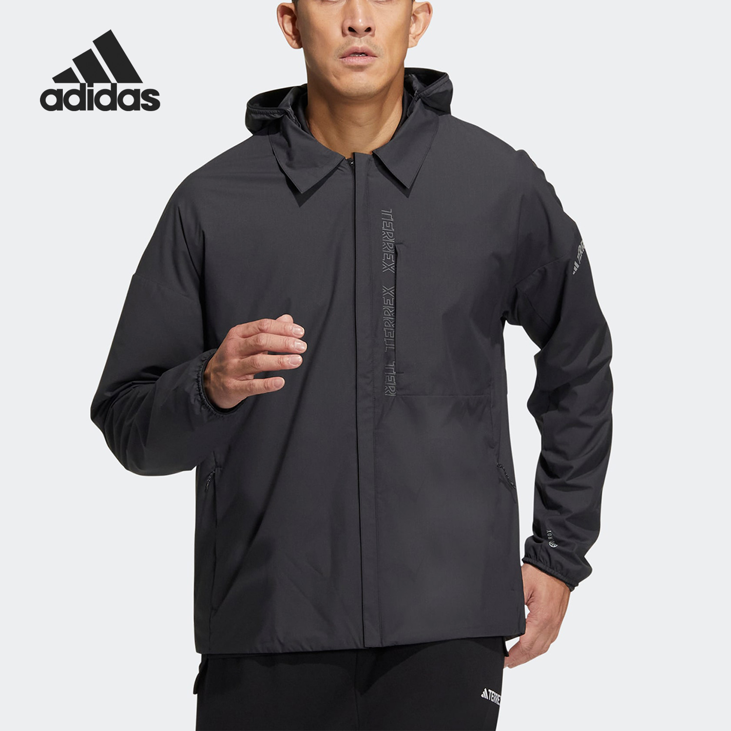 Adidas/阿迪达斯官方正品春季新款男子运动夹克连帽外套HY4695