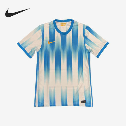 Nike耐克正品撞色条纹圆领短袖轻便舒适户外运动足球DB5749-100