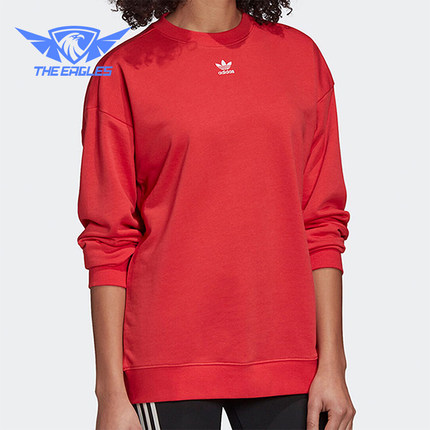 Adidas/阿迪达斯正品三叶草女士休闲圆领简约潮流运动卫衣GD4314