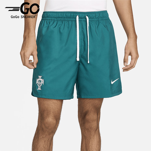 Nike/耐克正品男士刺绣合身弹性系带中腰足球短裤FJ7454-381