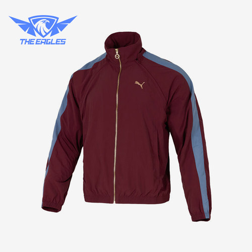 Puma/彪马正品PRIME RETRO T7男士长袖梭织拼接立领外套634782-96