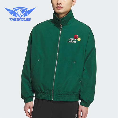 Adidas/阿迪达斯正品三叶草男士休闲宽松梭织翻领运动外套KC0136