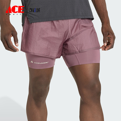 Adidas/阿迪达斯正品夏季男士时尚跑步二合一简约训练短裤KB8431