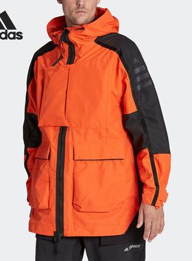 Adidas/阿迪达斯正品TERREX户外男士运动连帽冲锋衣HG8573