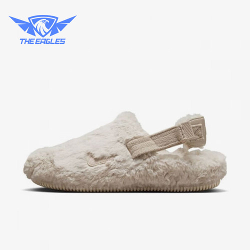 耐克女士保暖户外耐磨毛茸凉拖