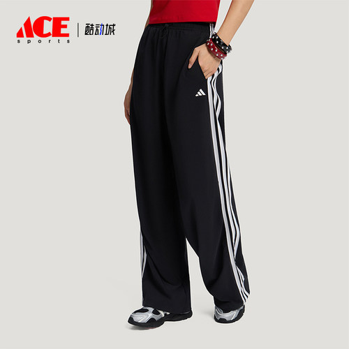 Adidas/阿迪达斯正品女士条纹宽松时尚休闲运动长裤KZ1533