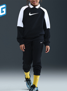 Nike/耐克正品2026春季款大童日常拼接透气印花套装HQ9317-010