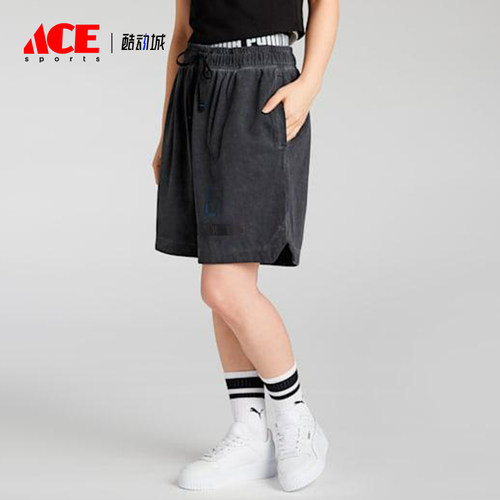 Puma/彪马正品2025夏季款男女针织宽松经典透气休闲短裤633167-01