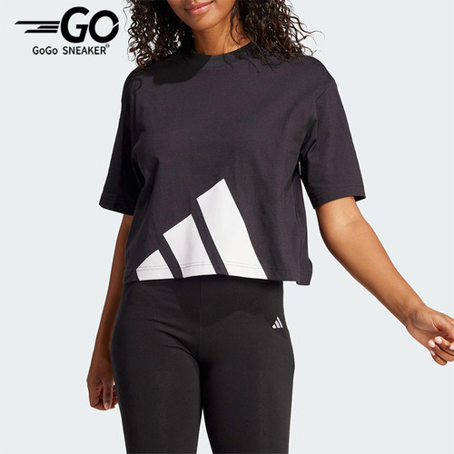 Adidas/阿迪达斯正品2025夏季款女士宽松经典落肩休闲短袖JG8736