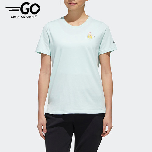 Adidas/阿迪达斯正品2026春季款女士经典圆领套头透气短袖FT7941