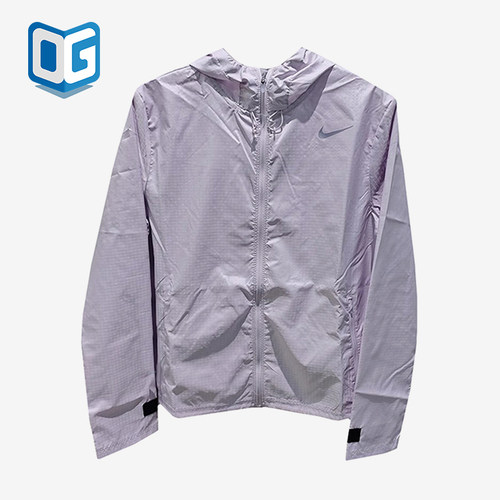 Nike/耐克正品夏季女士拉链跑步运动梭织连帽防晒外套CU3218-511