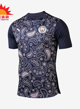 Puma/彪马正品2025男士日常圆领套头耐穿透气足球短袖758030-09