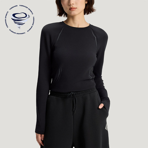 Adidas/阿迪达斯正品2026女士针织运动经典修身弹力长袖T恤KV4860