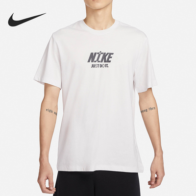 Nike/耐克官方正品新款男士透气圆领运动宽松短袖T恤FV3766-094