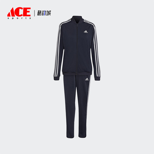 Adidas/阿迪达斯正品女士长袖夹克柔软长裤休闲套装H10155