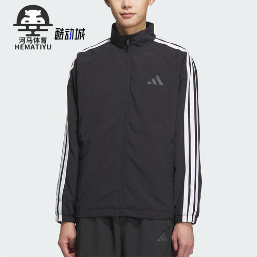 Adidas/阿迪达斯正品2025春款男士经典插肩袖运动宽松外套KC3892