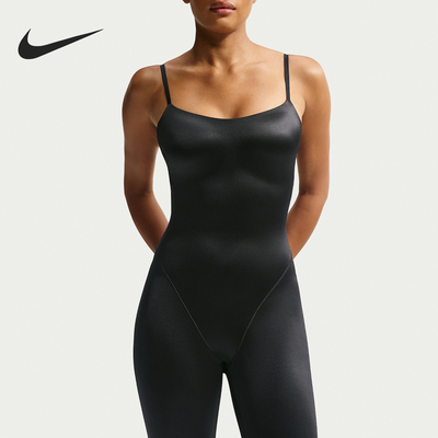 Nike/耐克正品SKIMS Shine女士健身吊带缎面连体衣IR5062-054