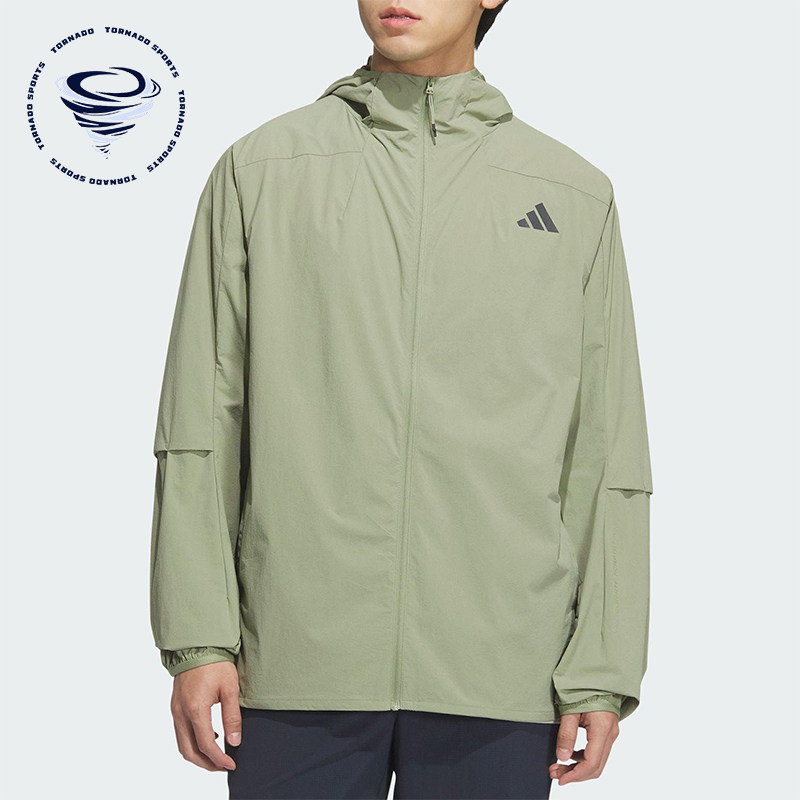 Adidas/阿迪达斯正品2025男士户外日常连帽宽松休闲外套KB5158 - 实物图