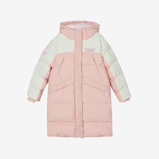 女童长款 Skechers 新款 冬季 保暖连帽羽绒服 斯凯奇正品