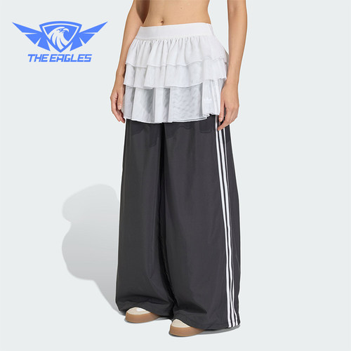Adidas/阿迪达斯正品三叶草新款女黑白色宽松经典运动长裤KS1431