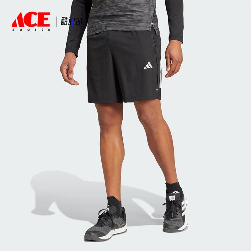 Adidas/阿迪达斯正品GYM+ 3S WV SHT男士运动健身短裤IW5906 - 实物图