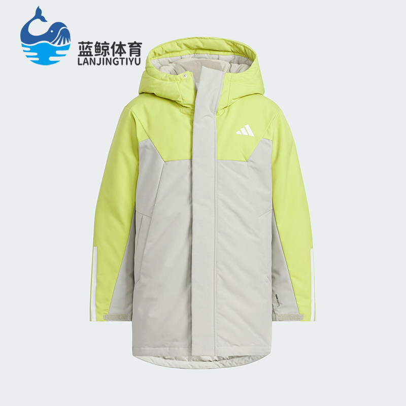 Adidas/阿迪达斯正品JK L PARKA DOWN儿童保暖拼接羽绒服KC5410