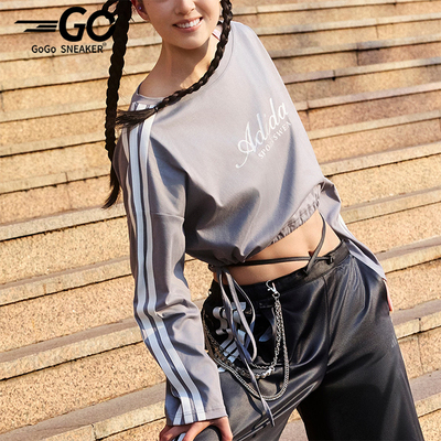 Adidas/阿迪达斯正品DCE LS TEE女士三条纹经典运动长袖T恤KX8924
