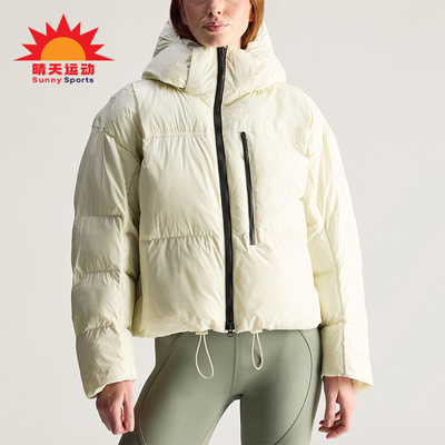 Adidas/阿迪达斯正品2025冬季款女士日常保暖连帽耐穿棉服JV8548