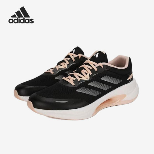 Adidas/阿迪达斯正品VELOSTAR新款女黑粉色经典低帮跑步鞋KH5344