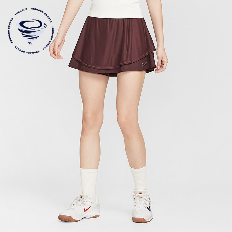 Nike/耐克正品Dri-FIT女士训练网球高腰运动透气半身裙HJ8985-652