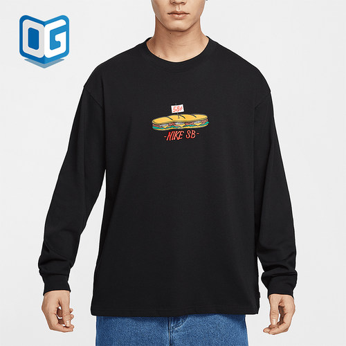 Nike/耐克正品25年春季男士圆领宽松休闲印花长袖HJ0807-010