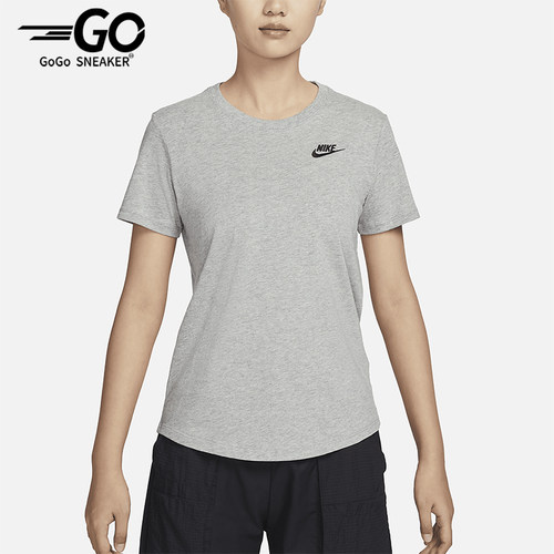 Nike/耐克正品2025女士日常圆领套头透气耐穿运动短袖DX7903-063