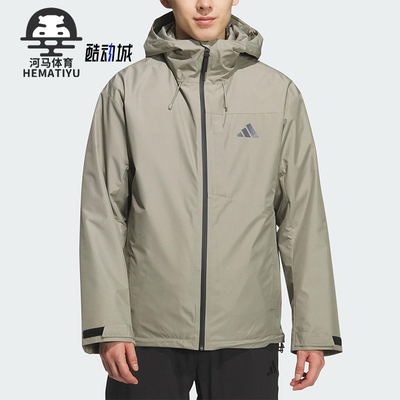 Adidas/阿迪达斯正品2025男士连帽保暖三合一羽绒内胆外套KQ5502