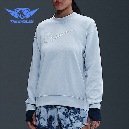 Nike/耐克正品Dri-FIT女士套头针织圆领运动休闲卫衣DQ5543-441