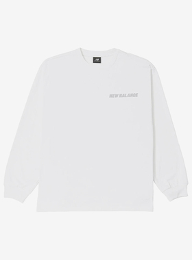 New Balance/NB正品2025新款男子运动圆领套头长袖T恤AMT45024-WT