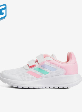 Adidas/阿迪达斯正品新款时尚儿童魔术贴运动休闲跑步鞋H06380
