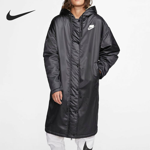 Nike/耐克正品女子中长款运动休闲时尚保暖连帽棉服 BV3126