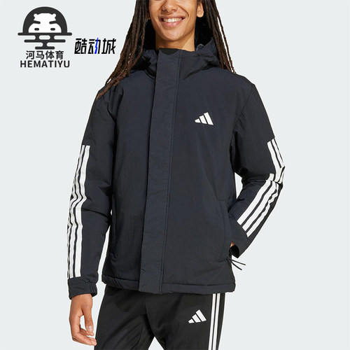 Adidas/阿迪达斯正品2025秋季款男士休闲户外保暖运动棉服JY8303
