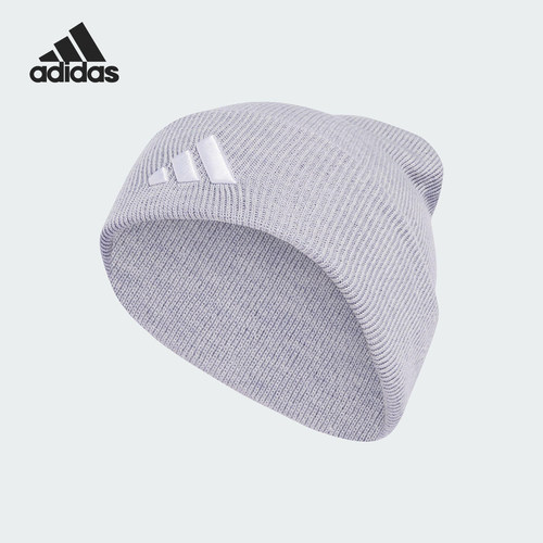 Adidas/阿迪达斯正品NEW LOG BEA CUF男女保暖针织帽JX5746