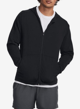 UA/安德玛正品MERIDIAN FZ男子针织拉链连帽夹克外套1379674-001