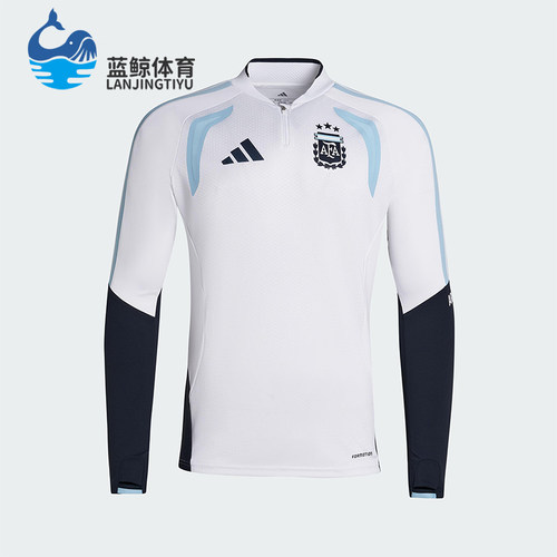 Adidas/阿迪达斯正品2025冬季款男士套头立领拼接足球上衣JZ5969