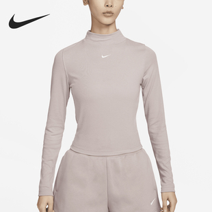 T恤DV7881 Nike 运动训练长袖 2025女士半高领修身 272 耐克官方正品
