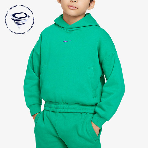 Nike/耐克正品新款大童加绒宽松针织运动经典连帽卫衣FD4014-324