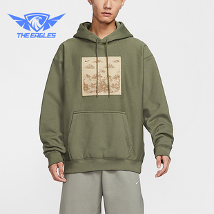 休闲连帽针织加绒卫衣HV4115 Nike Swoosh男士 Solo 222 耐克正品