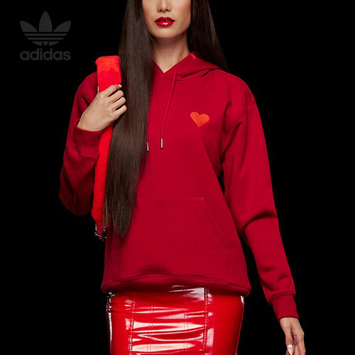 Adidas/阿迪达斯正品男女同款休闲运动连帽套头卫衣HI1956