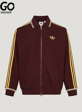 Adidas/阿迪达斯正品三叶草男士日常翻领刺绣运动休闲外套KV8865