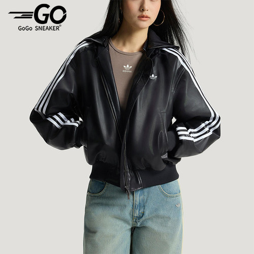 Adidas/阿迪达斯正品三叶草女士日常连帽保暖耐穿休闲棉服KU6857