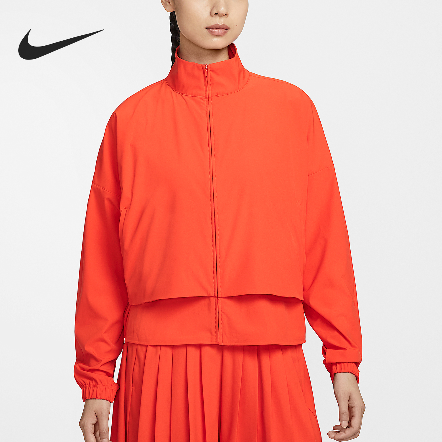 Nike/耐克官方正品Dri-FIT女士运动宽松网眼立领外套HJ0964-633